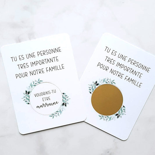 Carte à gratter | Annonce parrain ou marraine